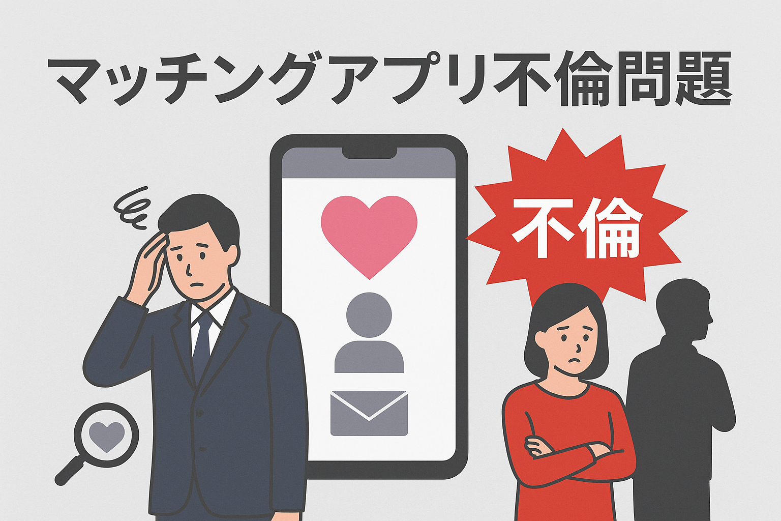 マッチングアプリの不倫問題に関するイメージ画像